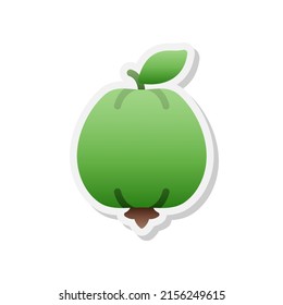 Guava sticker icon, Vector, Illustration.