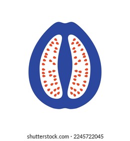 Guava tropical fruit vector glyph icon. Graph symbol for food and drinks web site, apps design, mobile apps and print media, logo, UI