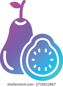 Guava Vector Icon Design Illustration