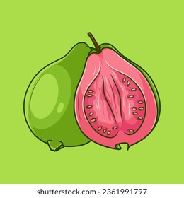 guava vector illustration cartoonish style