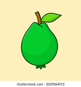 Guava vector illustration isolated cartoon style