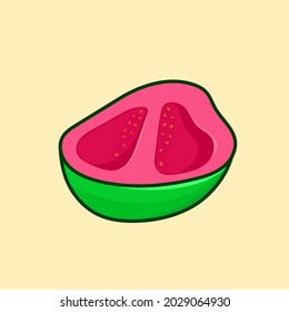 Guava vector illustration isolated cartoon style