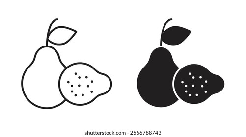 Guava vector line icon illustration