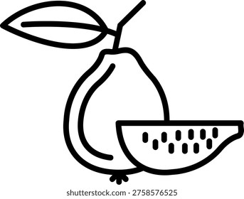Guava Vector Line Icon Style