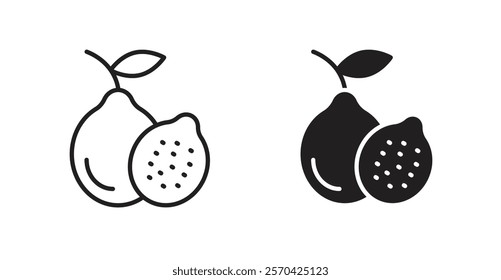 Guava vector web icons set