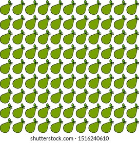 Guava wallpaper, illustration, vector on white background.