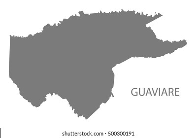 Guaviare Colombia Map in grey