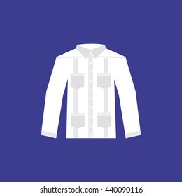 guayabera (traditional Cuban shirt) icon. vector illustration