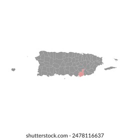 Guayama map, administrative division of Puerto Rico. Vector illustration.