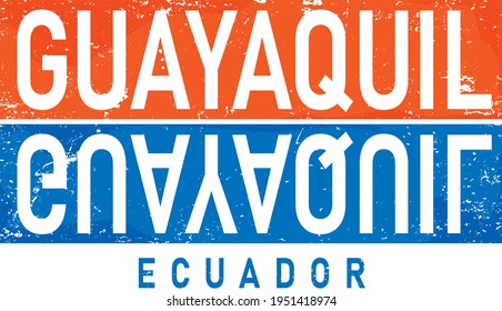 guayaquil, Textdesign. Vektorgrafik-Poster. Als Hintergrund verwendbar.