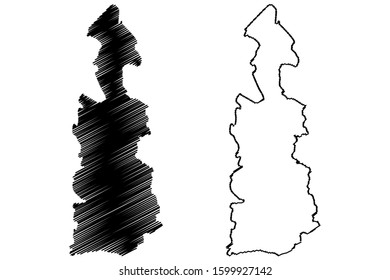 Guaynabo municipality (Commonwealth of Puerto Rico, Porto Rico, PR, Unincorporated territories of the United States) map vector illustration, scribble sketch Guaynabo map