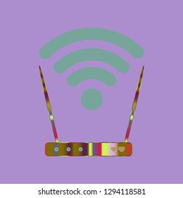 Gudget charming symbol multicolor geometric weave Wi-Fi.