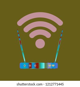 Gudget lovely symbol multicolor geometric weave Wi-Fi.