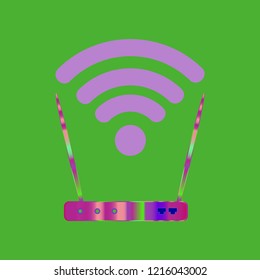 Gudget lovely symbol multicolor geometric weave Wi-Fi.