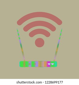 Gudget lovely symbol multicolor geometric weave Wi-Fi.