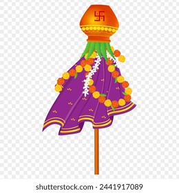 Gudi padwa element on transparent background