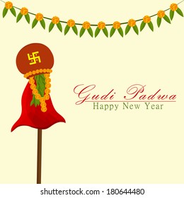 Gudi padwa Indian lunar new year's Day Observed or celebrated by Marathi Hindus, Konkani.Eps10