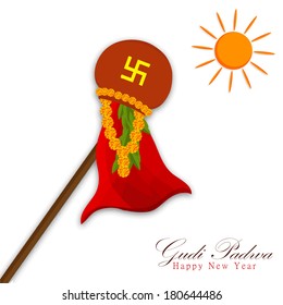 Gudi padwa Indian lunar new year's Day celebrated by Marathi Hindus, Konkani.Eps10