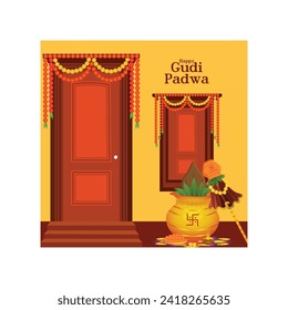 Gudi Padwa Maharashtra Creative Background
