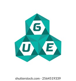 GUE creative minimalist letter logo. GUE unique vector initials alphabet letter logo design
