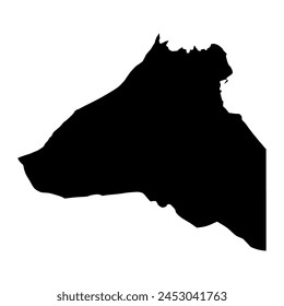 Guelmim Oued Noun map, administrative division of Morocco. Vector illustration.