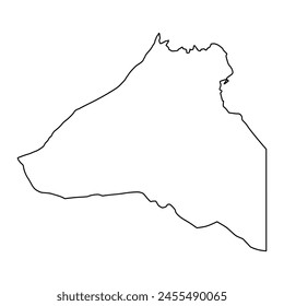 Guelmim Oued Noun map, administrative division of Morocco. Vector illustration.