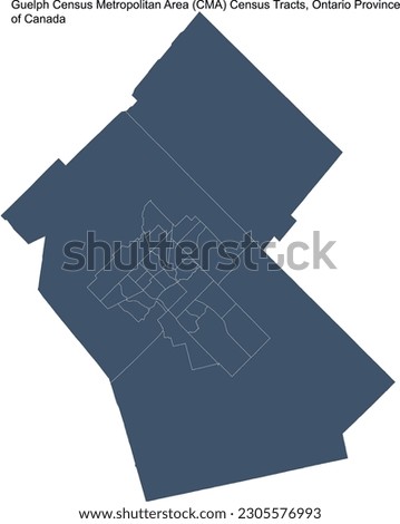 Guelph Census Metropolitan Area (CMA) Census Tracts, Ontario Province of Canada in 2021
