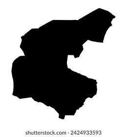 Karte der Region Guera, Verwaltungsbezirk Tschad. Vektorgrafik.