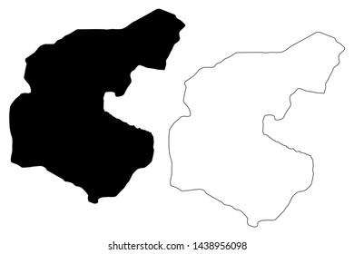 Guera Region (Regions of Chad, Republic of Chad) map vector illustration, scribble sketch Guera map