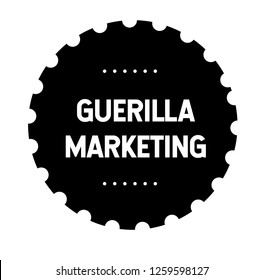 guerilla marketing stamp on white background. Sticker or label.