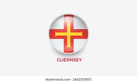guernsey 3D-Flagge, Vektorgrafik