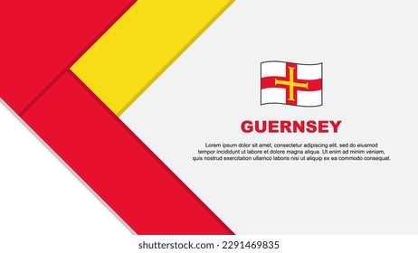 Guernsey Flag Abstrakte Hintergrunddesign-Vorlage. Guernsey Independence Day Banner Cartoon Vektorgrafik. Guernsey Illustration