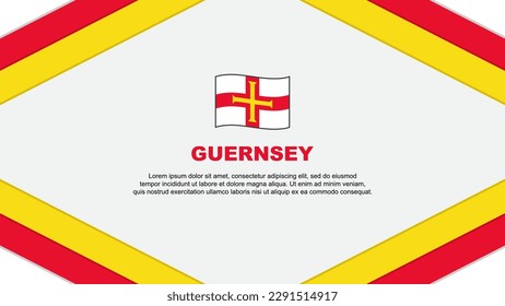 Guernsey Flag Abstract Background Design Template. Guernsey Independence Day Banner Cartoon Vector Illustration. Guernsey Template