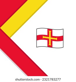 Plantilla de diseño de fondo de resumen de la bandera de Guernsey. Cartel del Día de la Independencia de Guernesey en medios sociales. Ilustración de Guernsey
