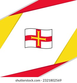 Guernsey Flag Abstract Background Design Template. Guernsey Independence Day Banner Social Media Post. Guernsey