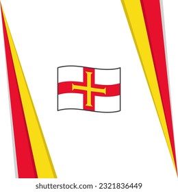 Guernsey Flag Abstract Background Design Template. Guernsey Independence Day Banner Social Media Post. Guernsey Flag