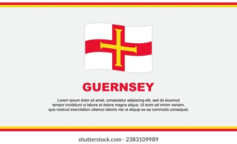 Guernsey Flag Abstract Background Design Template. Guernsey Independence Day Banner Social Media Vector Illustration. Guernsey Design