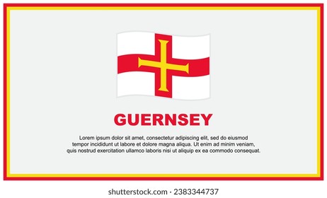 Guernsey Flag Abstract Background Design Template. Guernsey Independence Day Banner Social Media Vector Illustration. Guernsey Banner