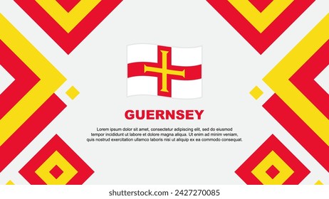 Guernsey Flag Abstract Background Design Template. Guernsey Independence Day Banner Wallpaper Vector Illustration. Guernsey Template