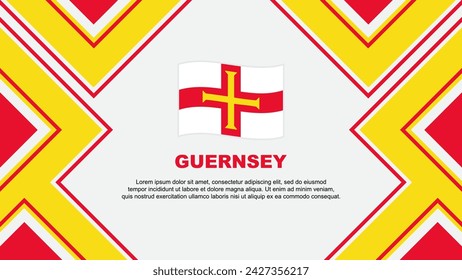 Guernsey Flag Abstract Background Design Template. Guernsey Independence Day Banner Wallpaper Vector Illustration. Guernsey Vector