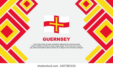 Guernsey Flag Abstract Background Design Template. Guernsey Independence Day Banner Wallpaper Vector Illustration. Guernsey