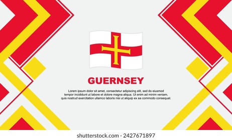 Guernsey Flag abstrakte Hintergrund Design-Vorlage. Guernsey Independence Day Banner Tapete Vektor-Illustration. Guernsey Banner