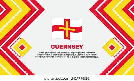 Plantilla de diseño de fondo abstracto de la bandera de Guernsey. Fondo de pantalla del Día de la Independencia de Guernsey. Diseño de Guernsey