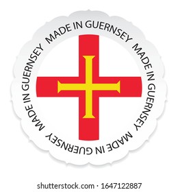 Guernsey Flag .Made in Guernsey a white background.Vector