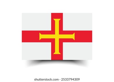 Guernsey flag official colors and proportion digital vector illustration