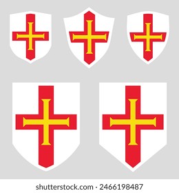 Guernsey Flag Set shield frame