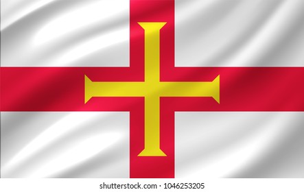 Guernsey Flag in Vector Illustration