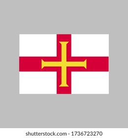 Guernsey flag vector illustration in high quality for ui and ux, website or mobile application