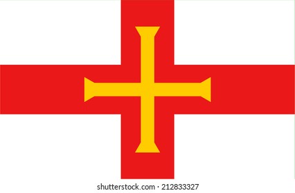 Guernsey flag vector illustration isolated.