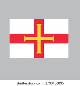 guernsey flag vector illustration nation country banner